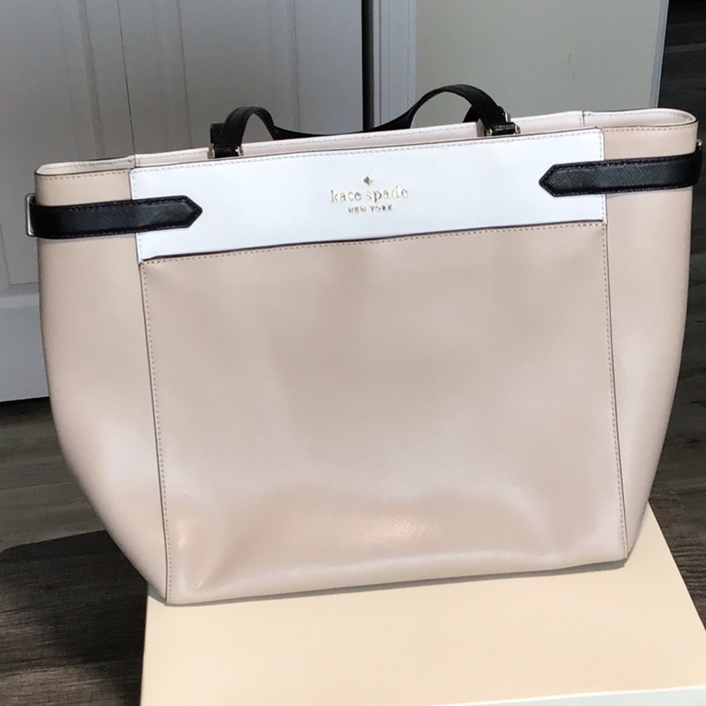 Kate Spade New York Two-Tone Cream Tote